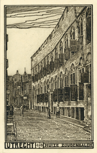 343 Gezicht in de Donkerstraat te Utrecht met rechts de voorgevel van het huis Zoudenbalch (Donkerstraat ...